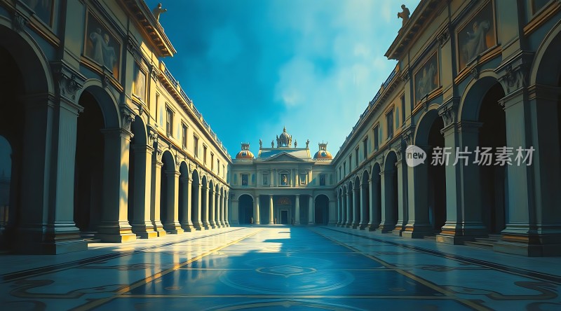阳光下的宏伟宫殿