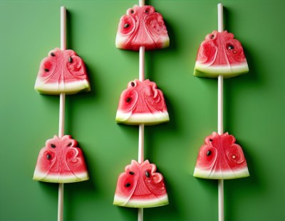 西瓜形状棒棒糖 西瓜形状棒棒糖