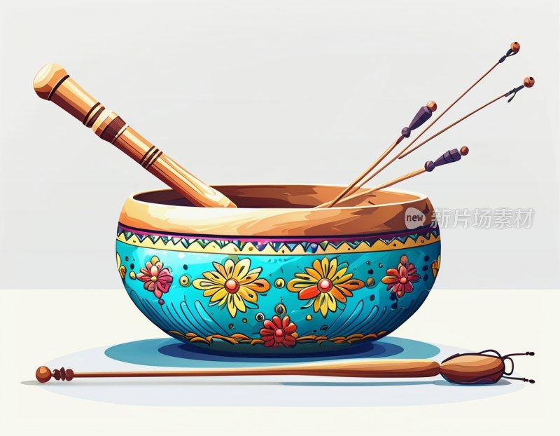 西藏颂钵矢量图标