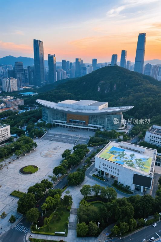 现代城市景观鸟瞰图