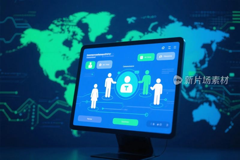 数字化界面全球网络展示