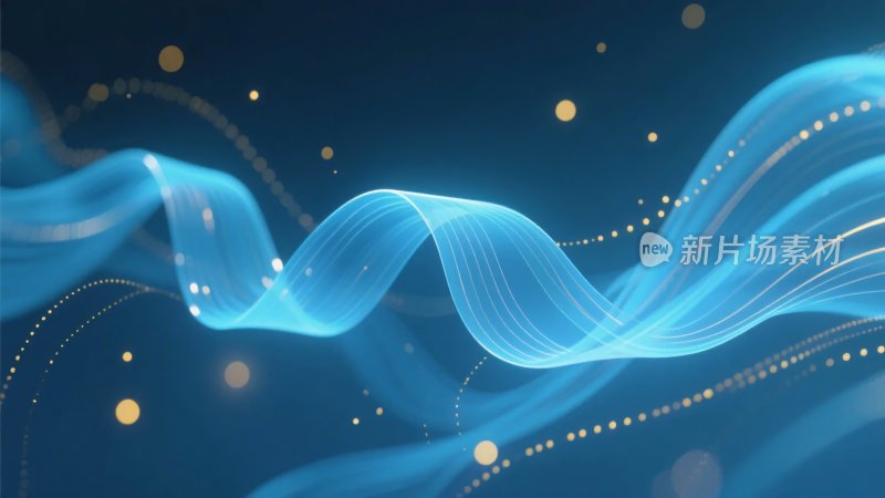 蓝色动感线条抽象背景图