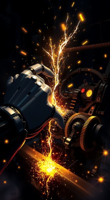 机械之手与电光火花交织