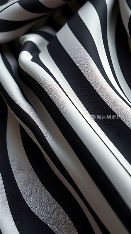 黑白条纹布料纹理细节展示