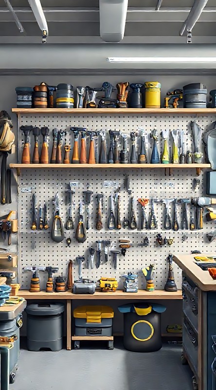 工具天堂整齐排列的工具墙