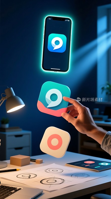 设计灵感手机应用图标创意展示