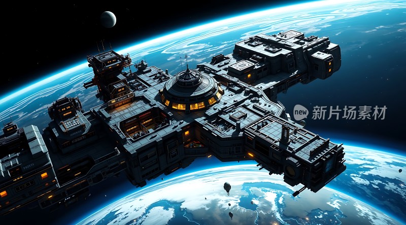 星际飞船环绕地球