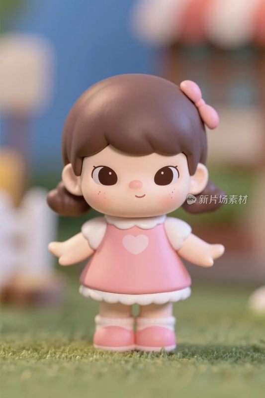 卡通女孩玩偶插画