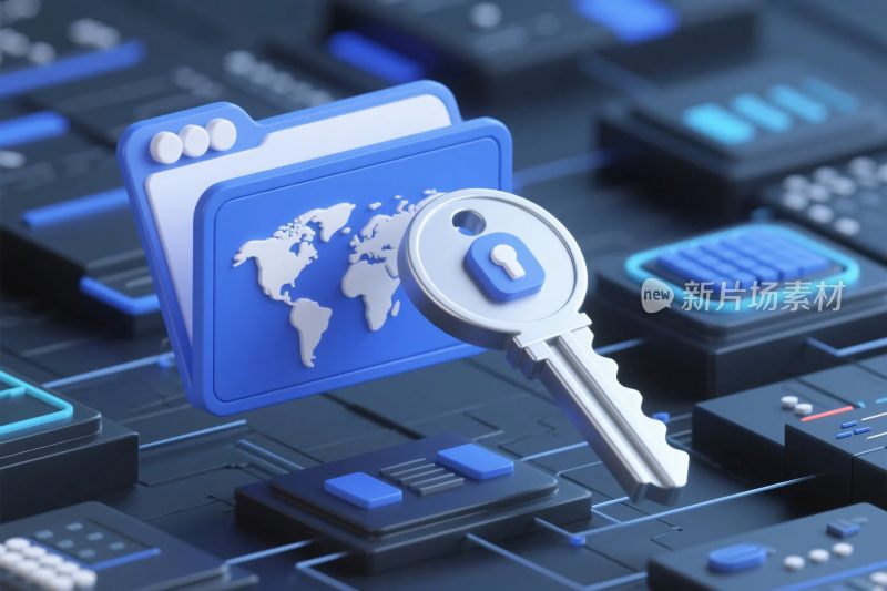 数字安全技术插画