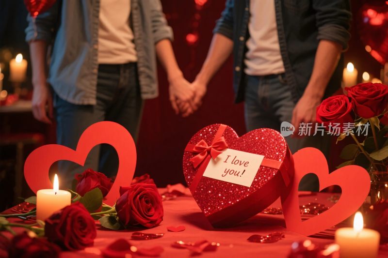 浪漫情侣情人节场景