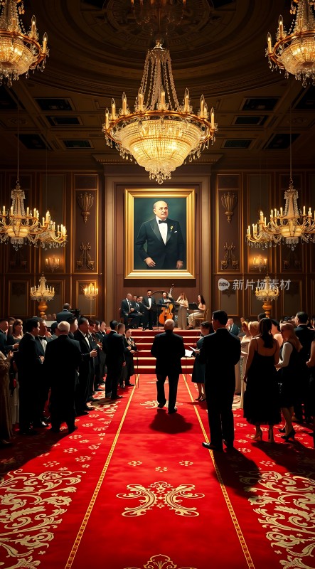 宴会厅里的红毯活动