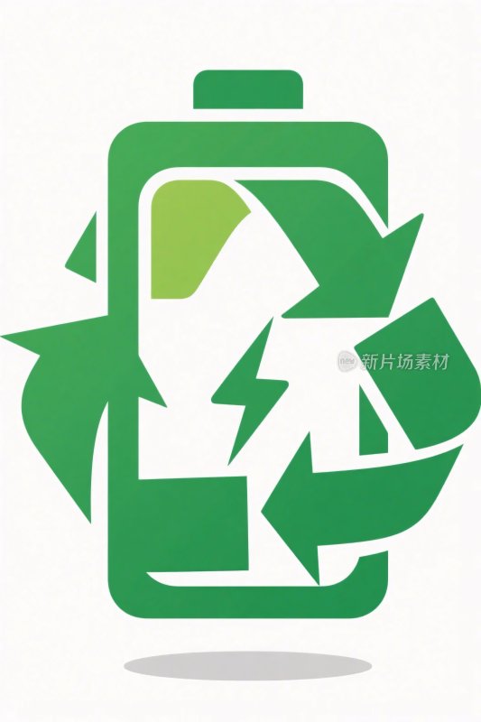 绿色电池循环图标