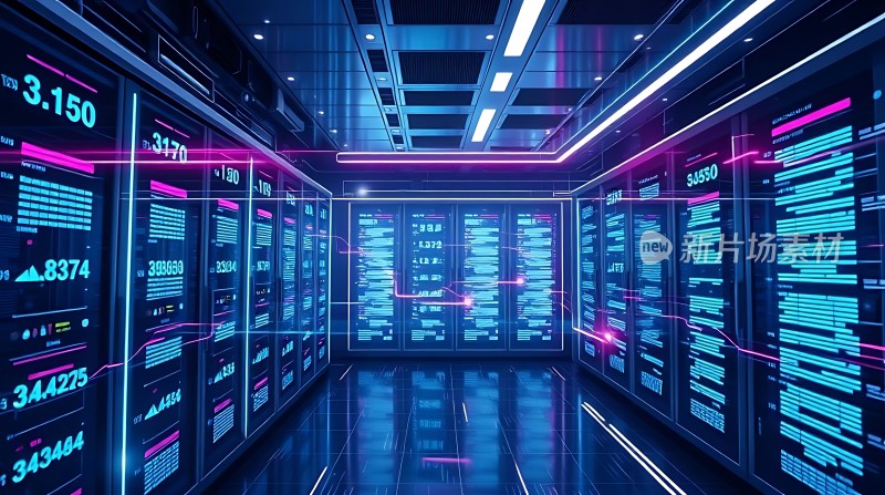 数据中心的未来科技感