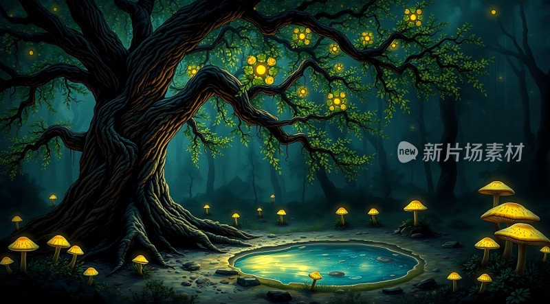 神秘森林夜光奇景