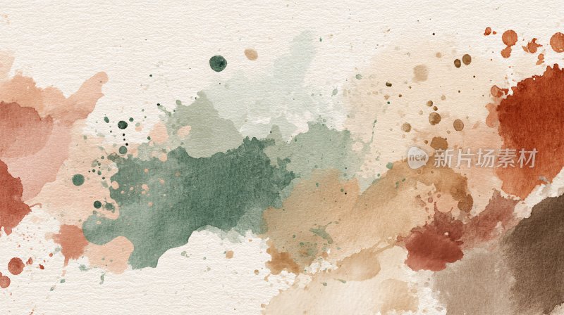 多彩水彩泼墨背景画面