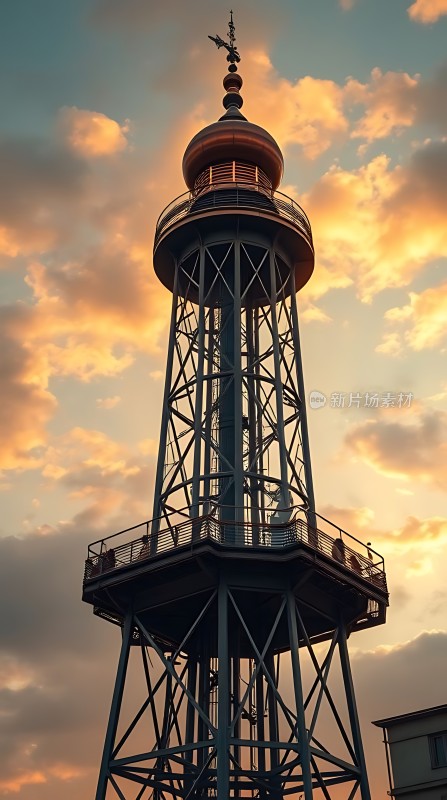 日落下的摩天轮