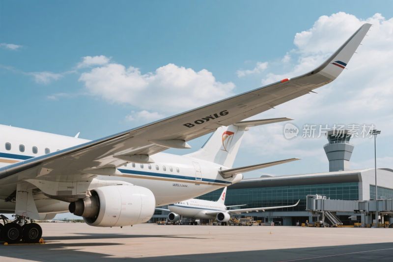 机场客机停靠场景