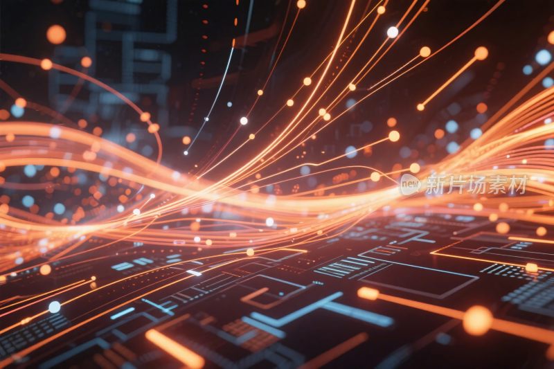 数码光轨科技插画