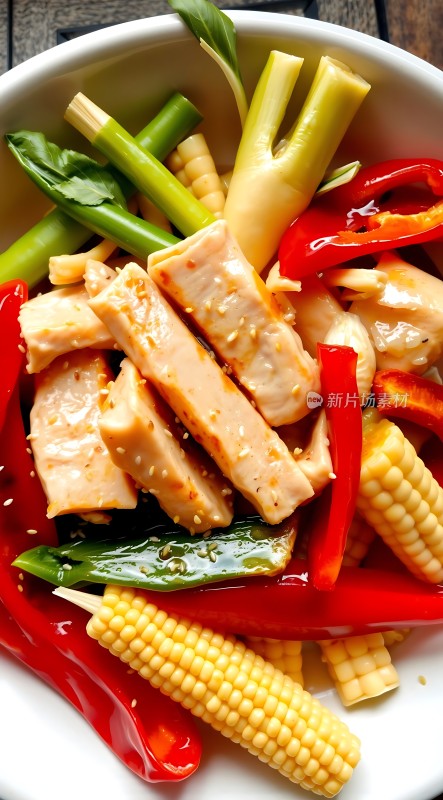 香辣玉米笋炒鸡胸肉