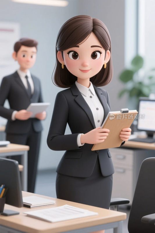 办公场景商务女性插画