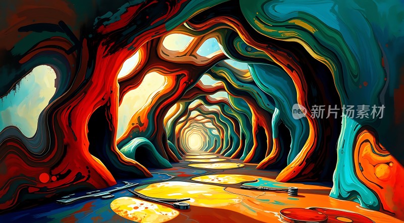 彩色隧道奇境之旅