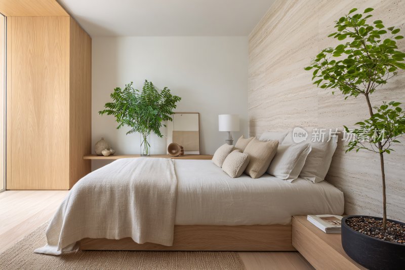 简约风格的温馨卧室场景