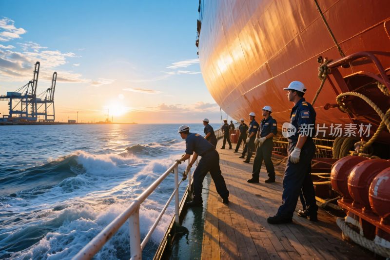 港口货船作业场景
