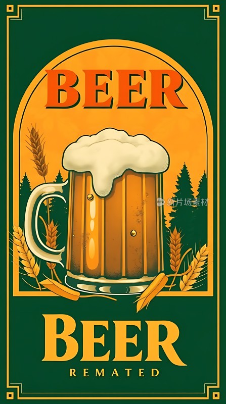 啤酒广告海报