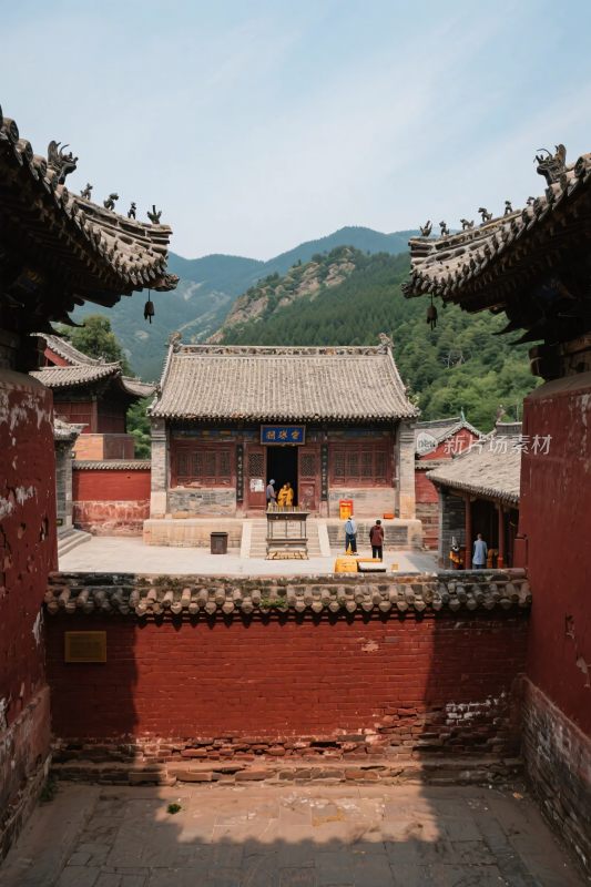 古建寺庙风景图