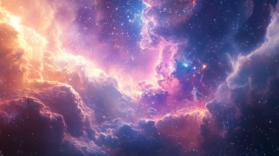 星云宇宙科技背景