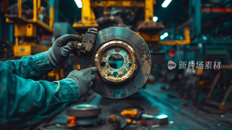 机械师精细检修刹车盘