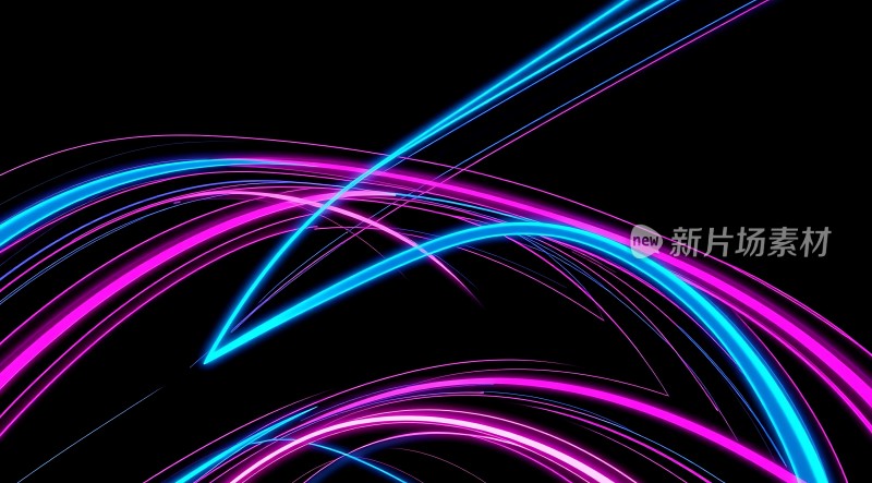霓虹光束交织