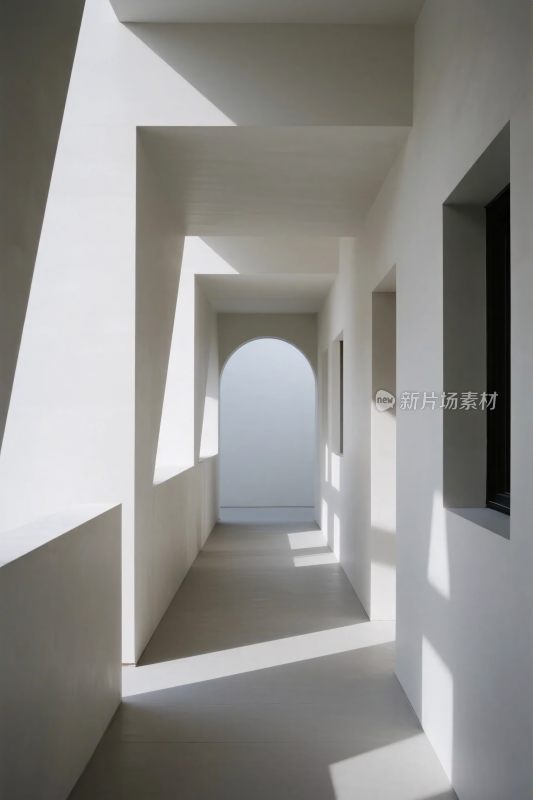 现代简约建筑走廊