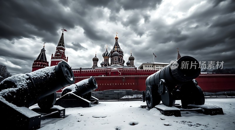 雪中红场历史与自然的交融