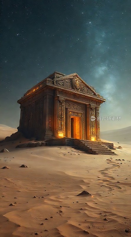 沙漠中的古老建筑