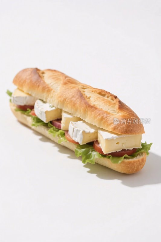 法棍芝士三明治摄影