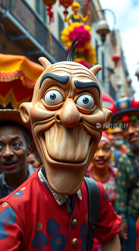 卡通人物狂欢节游行