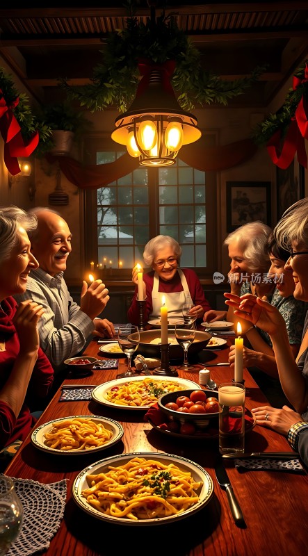 温馨家庭聚餐共享美好时光