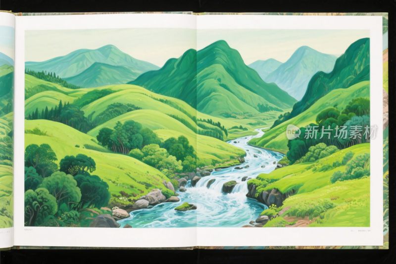 山水风景插画
