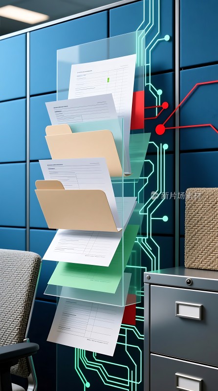 科技感文件管理高效办公新体验