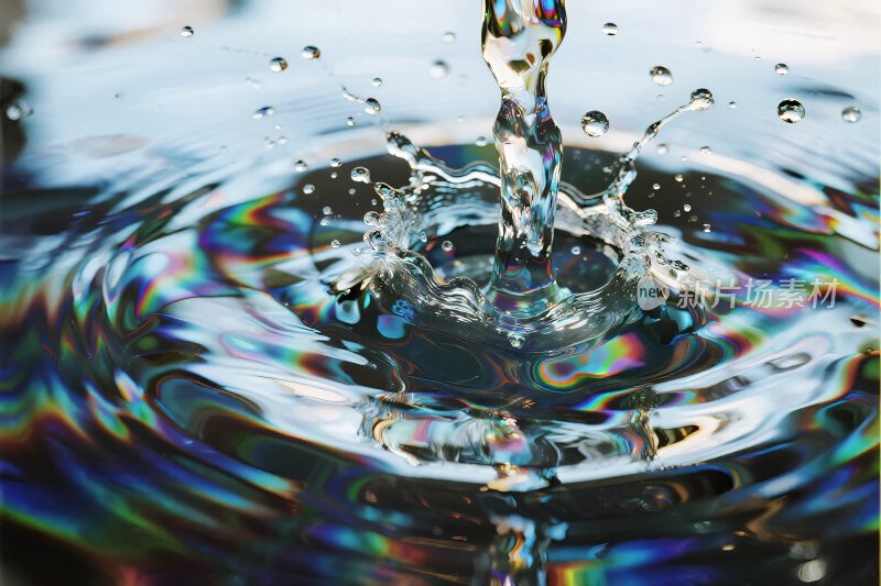 水滴溅起水花效果