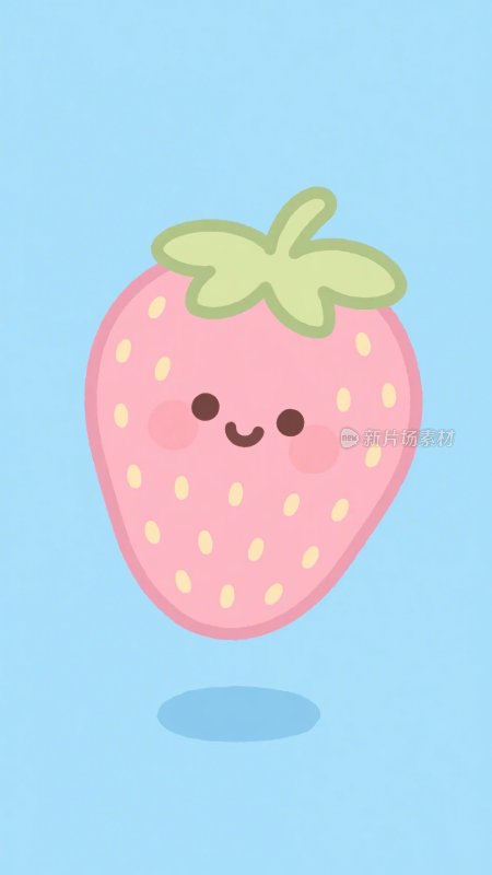 可爱卡通草莓插画