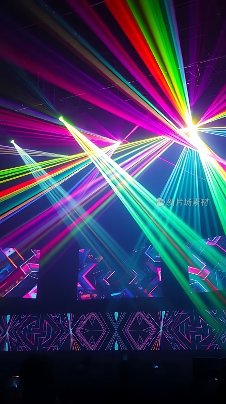 多彩激光灯光秀舞台