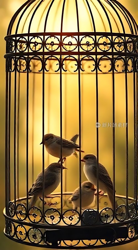 鸟笼中的小鸟