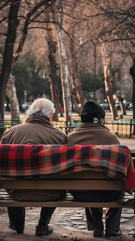 公园长椅上的温馨时光