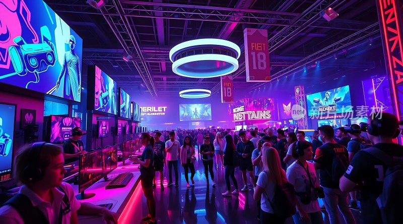 电竞展现场观众体验游戏乐趣