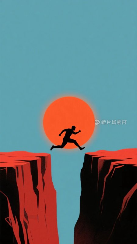 跨越悬崖的奔跑者