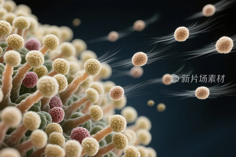 微观微生物菌落图