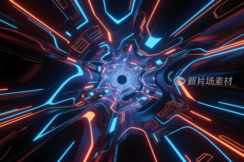 霓虹科幻光效通道