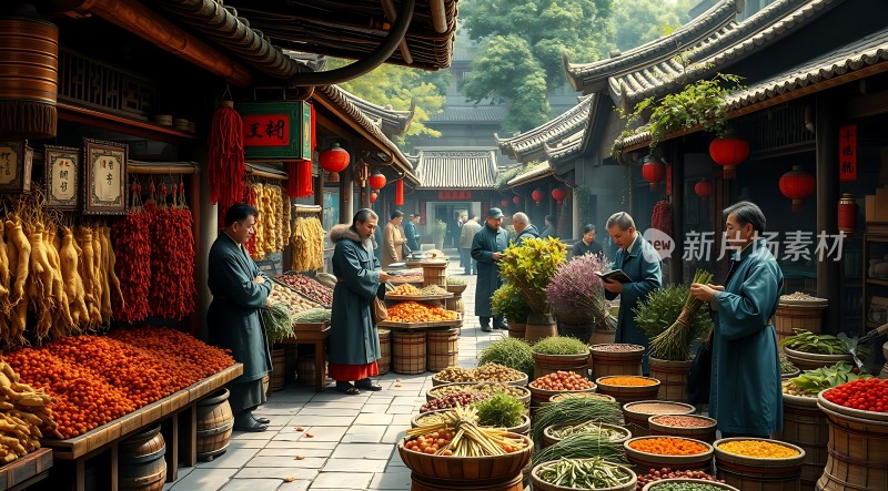 古街市集热闹非凡琳琅满目